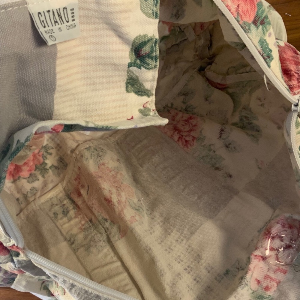 Gitano Vintage Floral Plaid Patchwork Duffle Bag … - image 7